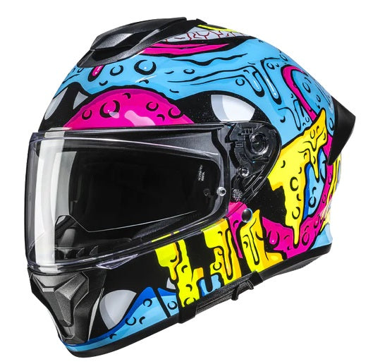 CASCO HJC INTEGRALE C71 SQUEEZE MC28 AZZURRO