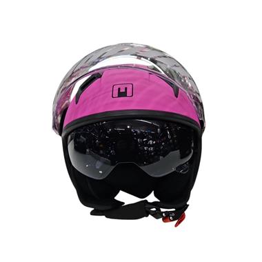 CASCO JET MPH NEW ONE ECE 22.06 DOPPIA VISIERA FUXIA OPACO
