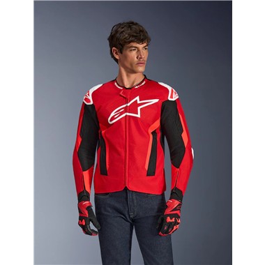 GIUBBINO UOMO ALPINESTARS T-GP AIR ROSSO ROSSO FLU NERO