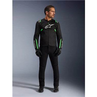 GIUBBINO UOMO ALPINESTARS T-SPS AIR V2 NERO VERDE FLU