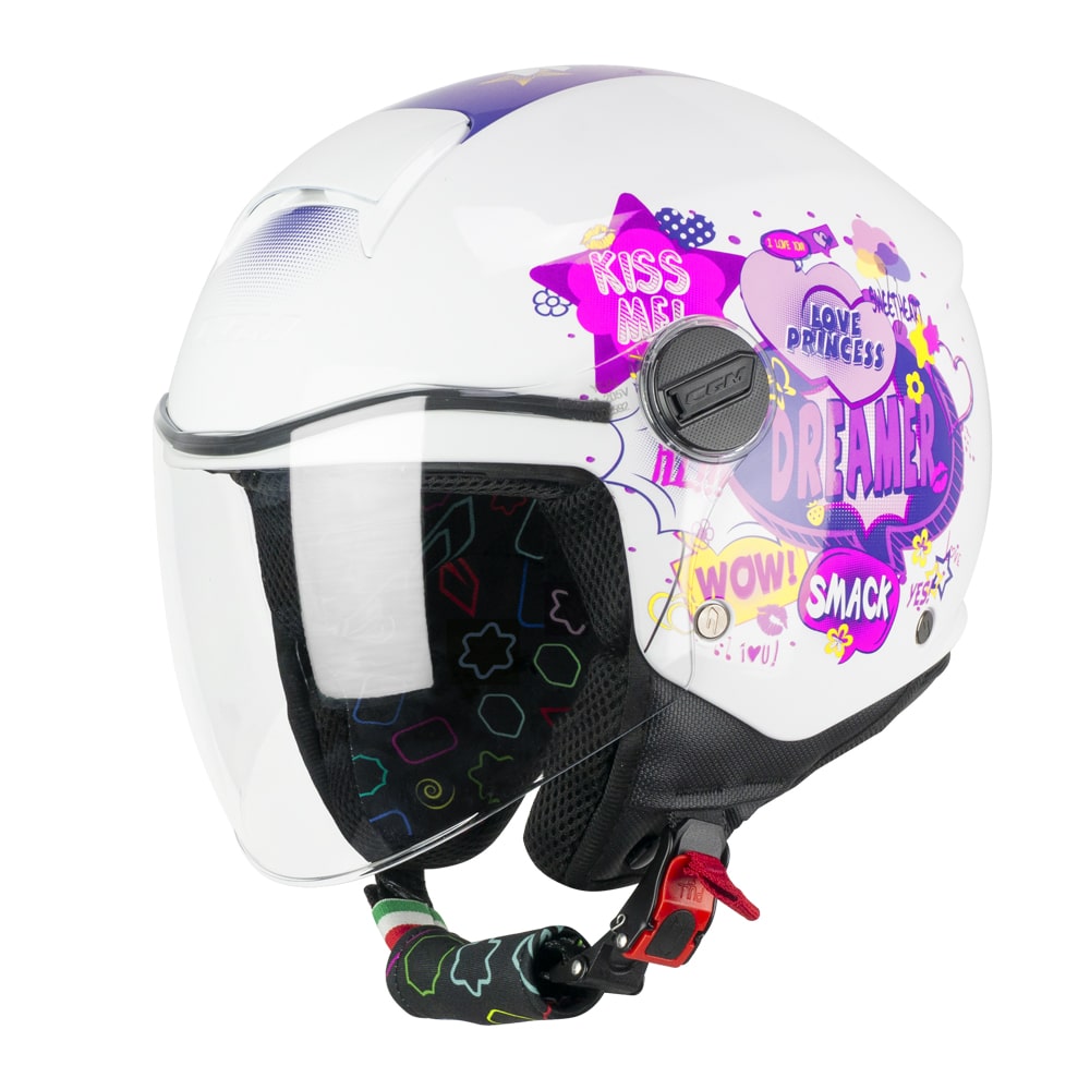 CASCO BAMBINO CGM YOUNG 261G MINI COMICS FUCSIA BIANCO - Della Categoria Caschi Bambino Produttore CGM HELMETS - A soli €69! Acquista ora su Due Ruote Accessori