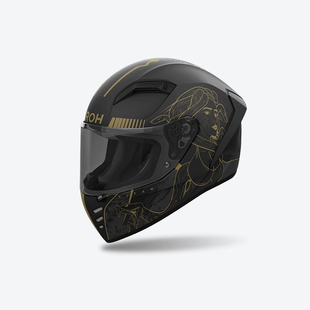 CASCO INTEGRALE AIROH CONNOR TITAN MEDUSA NERO OPACO - Della Categoria Caschi Integrale Produttore Airoh - A soli €112.50! Acquista ora su Due Ruote Accessori