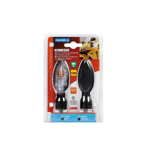 COPPIA FRECCE INDICATORI DIREZIONE LAMPA KINESIS CARBON LAMPADA VETRO BIANCO - Della Categoria Freccie Produttore Lampa - A soli €19.20! Acquista ora su dueruoteaccessori.it
