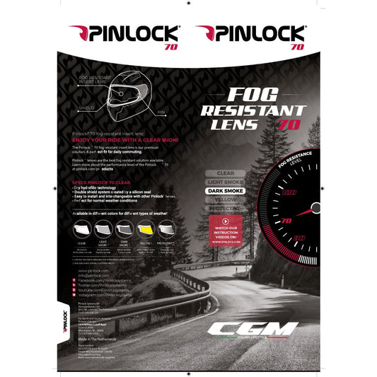 Lente Pinlock® CGM anti-appannamento  Fumè 75% - Della Categoria Visiere & Ricambi Produttore CGM HELMETS - A soli €26.95! Acquista ora su Due Ruote Accessori