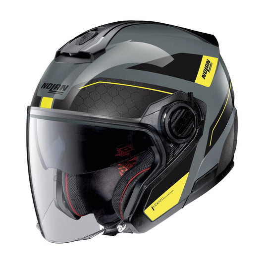 CASCO JET NOLAN N40-5 PIVOT N-COM 026 GRIGIO GIALLO NERO LUCIDO - Della Categoria Caschi Jet Produttore Nolan Helmets - A soli €217.50! Acquista ora su Due Ruote Accessori