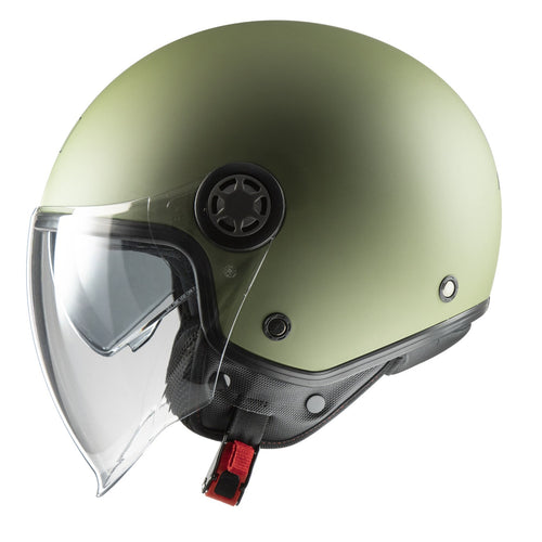 CASCO JET MPH ONE ECE 22.06 DOPPIA VISIERA VERDE OPACO