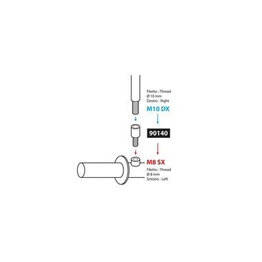 ADATTATORE SPECCHI PER MOTO FILETTO 10MM DESTRO 8MM SINISTRO - Della Categoria Specchietti Produttore Lampa - A soli €4.20! Acquista ora su dueruoteaccessori.it