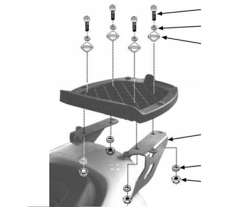PORTAPACCHI PER YAMAHA MAJESTY-MBK S - Della Categoria Piastre & Portapacchi Produttore Kappa s.r.l - A soli €55.50! Acquista ora su Due Ruote Accessori