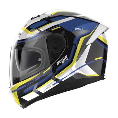 CASCO NOLAN INTEGRALE N60-6 TAGLIA LANCER 064 BIANCO GIALLO BLU - Della Categoria Caschi Integrale Produttore Nolan Helmets - A soli €195! Acquista ora su Due Ruote Accessori