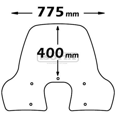 PARABREZZA CON ATTACCHI A734N PIAGGIO  BEVERLY 125-300 DAL 2010 350 RST ANNO 2012 - Della Categoria Parabrezza Produttore Isotta - A soli €77.70! Acquista ora su dueruoteaccessori.it