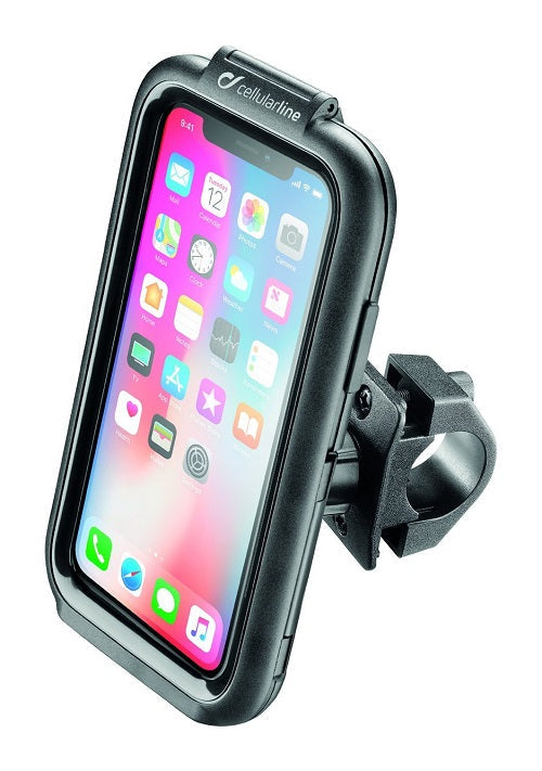 SUPPORTO IPHONE X DA MOTO CON SUPPORTO DA MANUBRIO - Della Categoria Custodie Smartphone Produttore CELLULAR LINE - A soli €39.90! Acquista ora su dueruoteaccessori.it