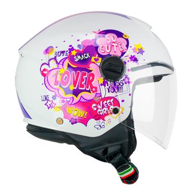 CASCO BAMBINO CGM YOUNG 261G MINI COMICS FUCSIA BIANCO - Della Categoria Caschi Bambino Produttore CGM HELMETS - A soli €69! Acquista ora su Due Ruote Accessori