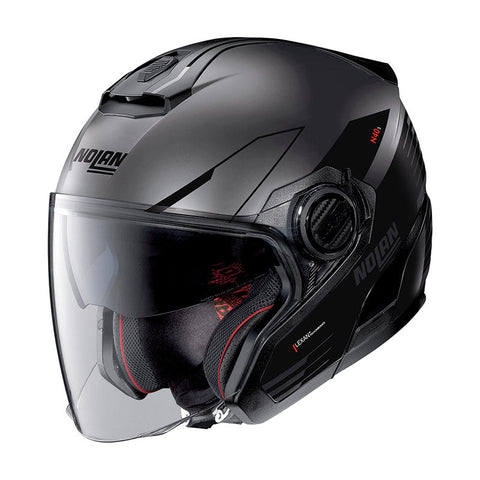 CASCO JET NOLAN N40-5 OMOLOGAZ. 06 ZEFIRO GRIGIO NERO OPACO N-COM 029