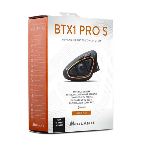 INTERFONO C1411.04 BTX1 S PRO SINGOLO BLUETOOTH MIDLAND 2022 - Della Categoria Interfoni Bluetooth Produttore MIDLAND - A soli €151.20! Acquista ora su Due Ruote Accessori