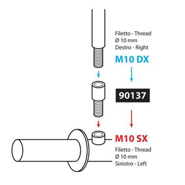 ADATTATORE PER SPECCHI MOTO FILETTO 10MM DESTRO 10MM SINISTRO - Della Categoria Accessori Vari Produttore Lampa - A soli €4.20! Acquista ora su dueruoteaccessori.it
