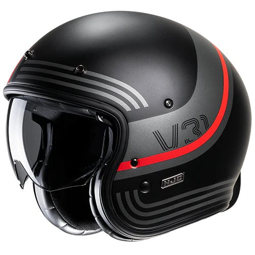 CASCO JET FIBRA HJC V31 BYRON MC1SF NERO GRIGIO ROSSO OPACO - Della Categoria Caschi Jet Fibra Produttore HJC HELMETS - A soli €195.40! Acquista ora su Due Ruote Accessori