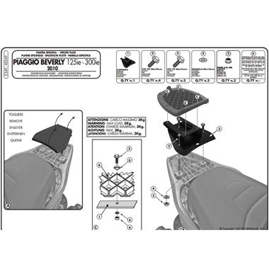 ATTACCHI E349 GIVI PIAGGIO BEVERLY 125-300 IE 2010 - Della Categoria Piastre & Portapacchi Produttore Givi - A soli €41.25! Acquista ora su Due Ruote Accessori